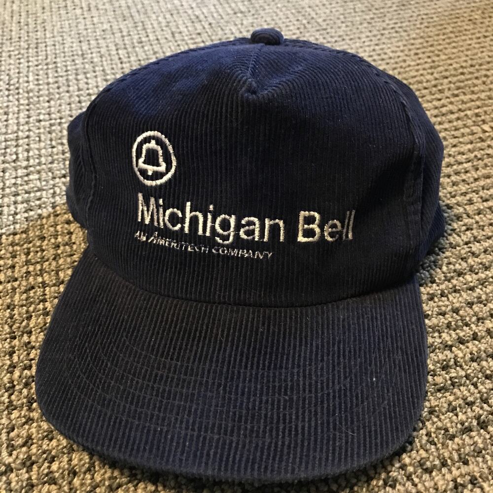 Michigan Bell Ameritech OSFA Blue‎ Corduroy Hat